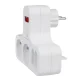 Maclean MCE224 4-Way Multi-Plug Adapter with Switch, White