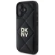 DKNY Quilted Stack Logo dėklas, skirtas iPhone 16, juodas