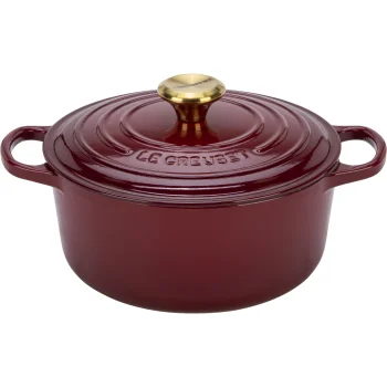 Le Creuset Signature apvalus ketaus puodas 24 cm Garnet