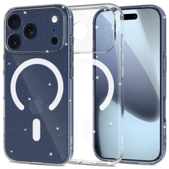 Tech-Protect iPhone 17 Pro Case FlexAir MagSafe, Clear Glitter
