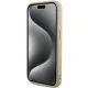 Guess iPhone 15 Pro Max dėklas Saffiano Iridescent Script, auksinis