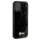 Guess dėklas iPhone 12 / 12 Pro telefonui Sequin Script Metal, juodas
