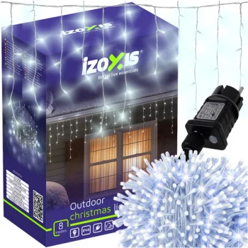 LED varveklių girlianda Izoxis 500 LED 22.5m IP44, šaltai balta