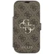 Guess atverčiamasis dėklas, skirtas iPhone 17 Pro, Book 4G Metal Logo, rudas
