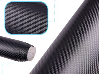3D anglies pluošto plėvelė Case 130005, 1.27x28m, juoda