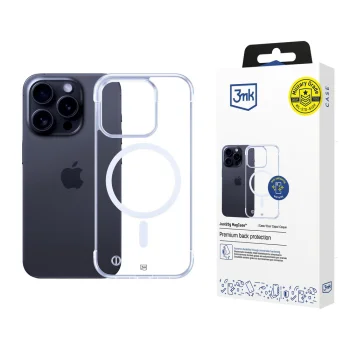Telefono dėklas 3mk Just20g MagCase skirtas iPhone 15 Pro Max, skaidrus