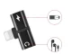 Lightning „du viename“ adapteris „iPhone“ ir „iPad“, juodas