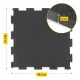 Protective Interlocking Foam Floor Mat 48.5 x 48.5 x 2 cm, Black