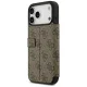 Guess Book 4G Metal Logo atverčiamas dėklas iPhone 18 Pro Max / 17 Pro Max, rudas
