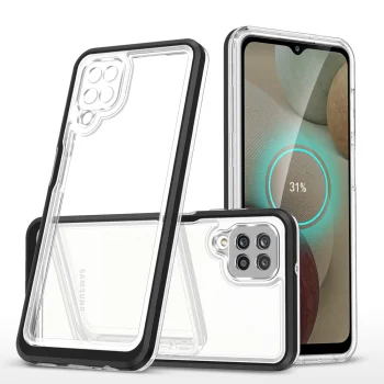 Dėklas Hybrid Armor Clear 3 in 1, skirtas Samsung Galaxy A22 4G, juodas