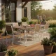Išskleidžiamas sodo stalas MultiGarden 180-240 cm, smėlio spalvos