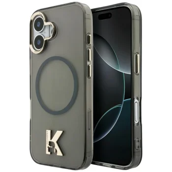 Karl Lagerfeld IML K Head Logo MagSafe dėklas, skirtas iPhone 17, juodas