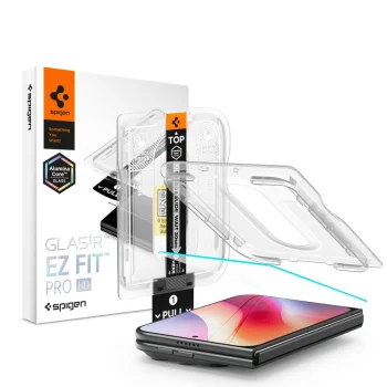 Apsauginis stiklas Spigen Glas.tR EZ Fit Pro, Apple iPhone Duo, Skaidrus