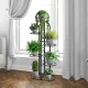 ModernHome PJJPS0014 metalinis 6 lentynų gėlių stovas, juodas