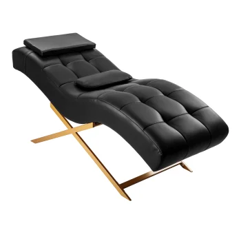 Blakstienų priauginimo lova Sillon Alba, juoda su auksiniu rėmu
