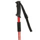 Folding Nordic Walking and Trekking Poles, Aluminum, 2 pcs, Red