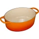 Ovalus ketaus puodas Le Creuset Signature 29 cm 4.7 l, oranžinis