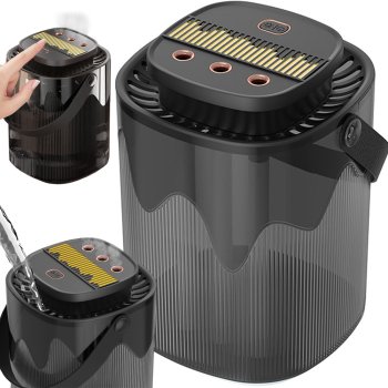 Oro drėkintuvas ir kvapų difuzorius su RGB apšvietimu, 3000 ml, USB, Juodas