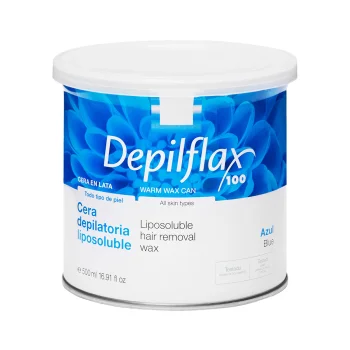 Depilflax 100 Azulene depiliacijos vaškas jautriai odai, 500 ml