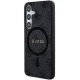 Guess Samsung Galaxy S24 Case 4G Leather Metal Logo MagSafe, Black