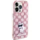 Karl Lagerfeld Monogram Choupette dėklas, skirtas iPhone 15 Pro Max, rožinis