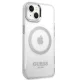 Guess Metal Outline MagSafe Case for iPhone 14 6.1\" Silver