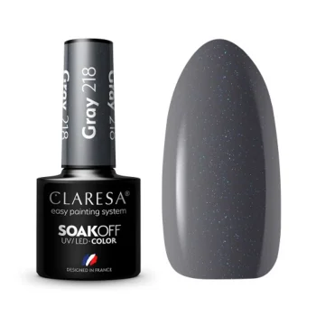„Claresa“ gelinis nagų lakas Gray 218, 5 g