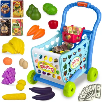 Žaislinis pirkinių vežimėlis vaikams Ricokids 773400, mėlynas