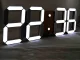 Elektroninis LED žadintuvas su termometru, juodas