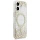 Guess Resin Bottom Glitter MagSafe dėklas skirtas iPhone 17, auksinis