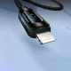 Wozinsky WUALC2 USB-A į Lightning laidas su LED ekranu, 2.4A, 2m, Juodas