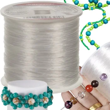 Kruzzel Bracelet Making Elastic String, White, 40m, 1mm