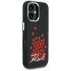 Karl Lagerfeld Silicone Heart Sign Logo MagSafe dėklas iPhone 16, juodas