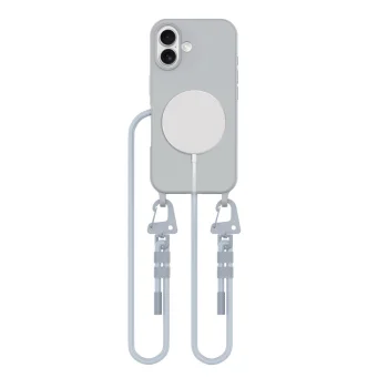 Dėklas iPhone 16 Tech-Protect MagNecklace MagSafe, pilkas