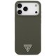 Guess Silicone Triangle Logo MagSafe dėklas iPhone 17 Pro Max, chaki