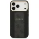 Guess 4G PU Stripe MagSafe dėklas, skirtas iPhone 17 Pro Max, juodas