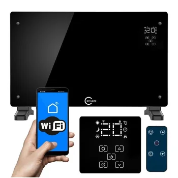 Electric glass panel heater 2500w wifi