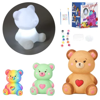 Kids DIY Paintable Bear Night Light Creative Art and Craft Set