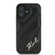 Apple iPhone 16 6.1\" Karl Lagerfeld Quilted Signature Case Cover, Black