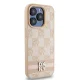 Dkny iPhone 15 Pro Case Checkered Mono Pattern & Printed Stripes, Pink