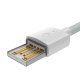 Baseus Simple Wisdom USB – Lightning laidas 1.5m 2.4A (2 vnt.), Baltas
