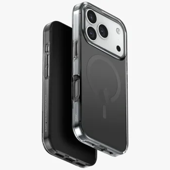 Uniq Clario Magclick Charging dėklas, skirtas iPhone 17 Pro, juodas