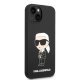 Karl Lagerfeld Silicone Ikonik dėklas iPhone 14 Plus / 15 Plus, juodas