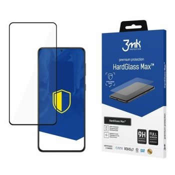 Samsung Galaxy S22 5G Black 3MK Hard Glass Max Tempered Fullscreen Protector