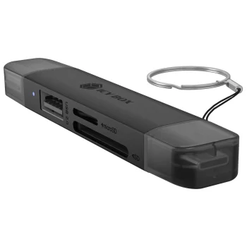 Icy Box IB-CR203-CU3 3-in-1 USB 3.2 Gen 1 kortelių skaitytuvas, pilkas