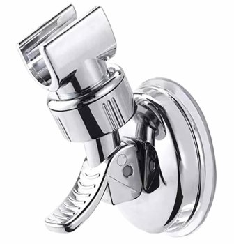Shower Head Holder with Suction Cup, Silver
