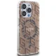 Guess IML GCube MagSafe dėklas, skirtas iPhone 15 Pro, rudas