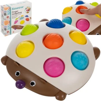 Sensory Pop It Toy Hedgehog, Montessori, for Kids, Multicolor
