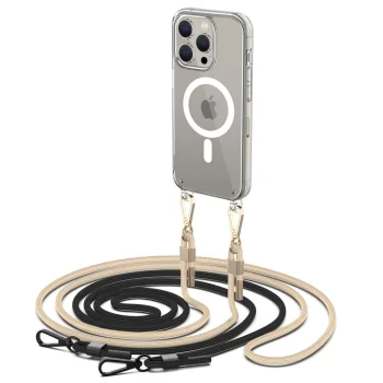 Dėklas Tech-Protect FlexAir Chain MagSafe skirtas iPhone 15 Pro, juodas/smėlinis