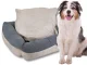 Soft Pet Bed for Dogs and Cats with Removable Cushion, 58x58 cm, Grey